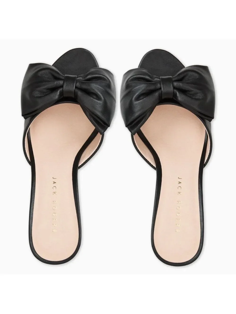 Jack Rogers-Lola Bow Mid Heel sandals black size 8 New in box.